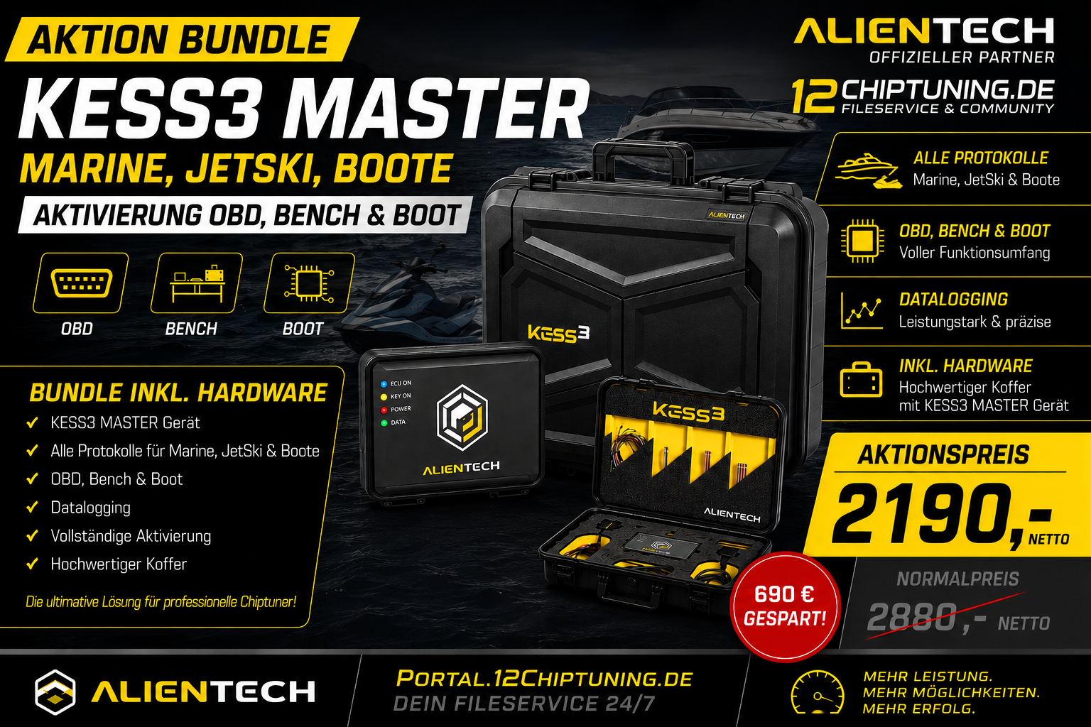 KESS3 Master - Marine & PWC  Aktivierung OBD Bench & Boot Bundle