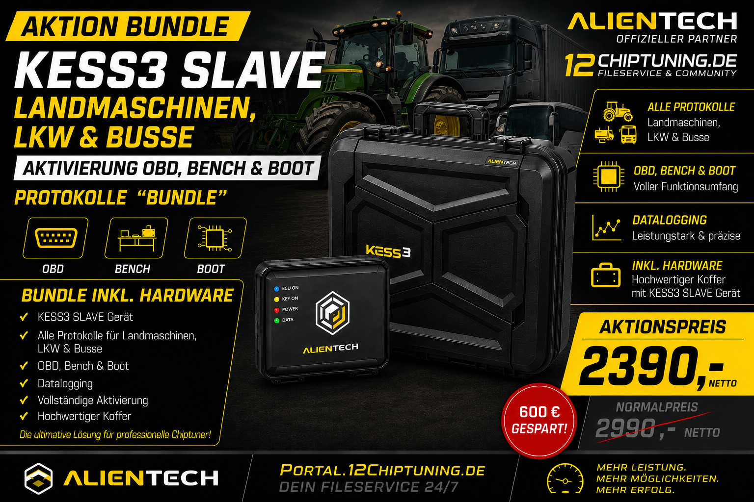 KESS3 Slave- LKW Busse Landmaschinen Aktivierung OBD Bench & Boot