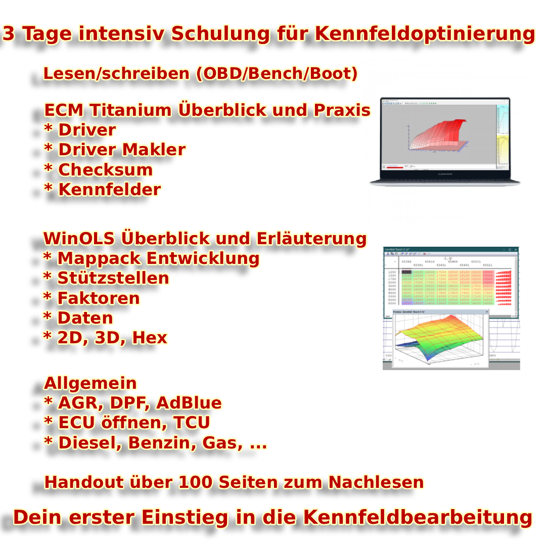 3 Tage Chiptuning Schulung mit Zertifikat 20.01.2025 - 22.01.2025 - über 1000 € Rabatt !!!