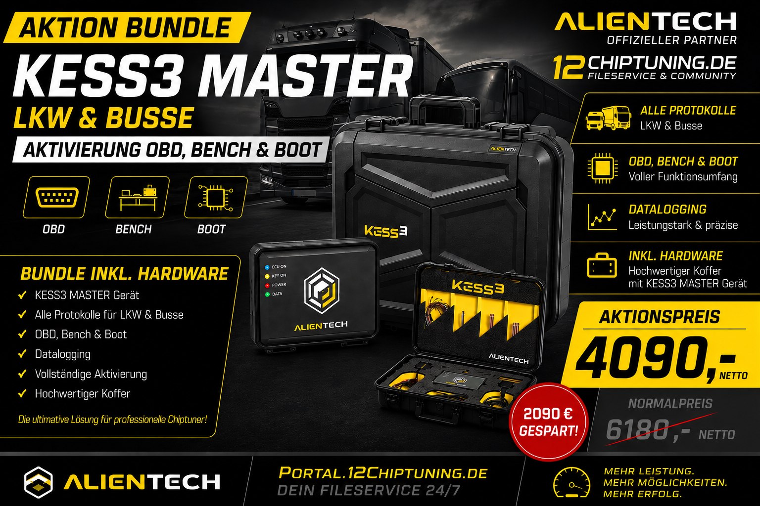 KESS3 Master - LKW Busse Landmaschinen Aktivierung OBD Bench & Boot