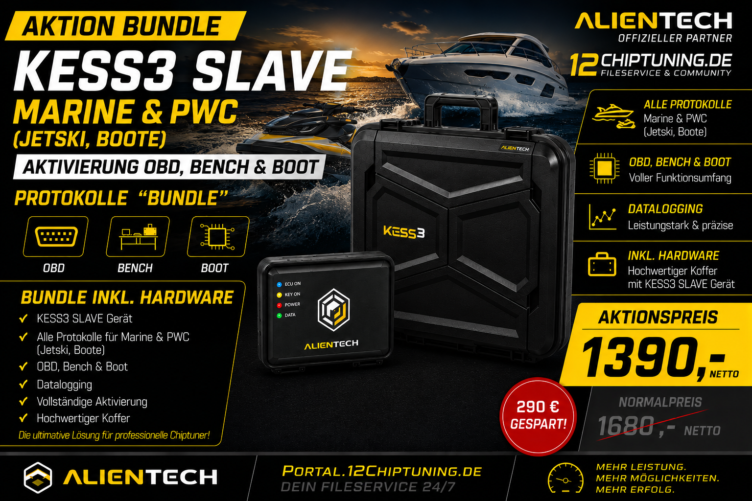 KESS3 Slave- - Marine & PWC  Aktivierung OBD Bench & Boot Bundle